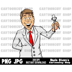 Clipart przedstawiający dentystę - Dentysta z zębem - PNG - JPG - Sublimacja - Komiks - Obraz - Ikona - Pobieranie cyfrowe.