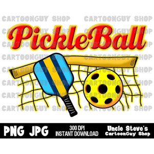 Pickleball Clipart Design: Shirt Sublimation Graphic (Digital Download)