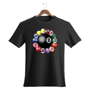 Imágenes prediseñadas de billar - Juego de billar de 8 bolas - PNG - JPG - Descarga digital. imagen 4
