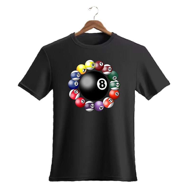 Imágenes prediseñadas de billar - Juego de billar de 8 bolas - PNG - JPG - Descarga digital. imagen 4