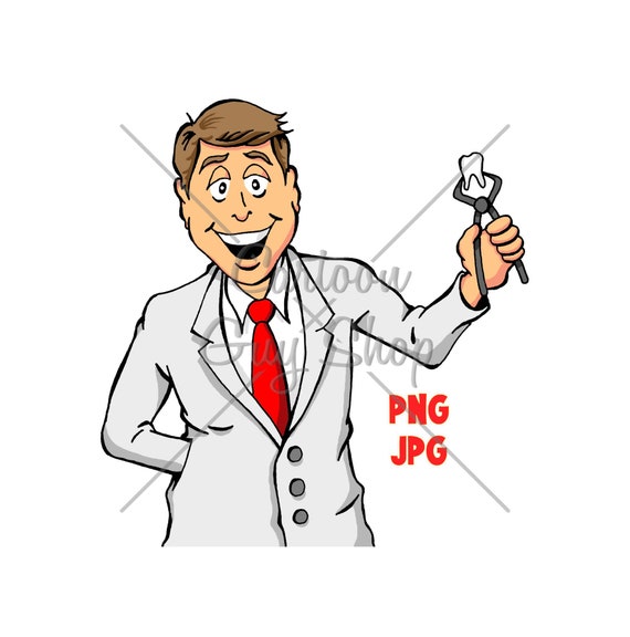 Dentist PNG JPG Cartoon Dentist Clipart Digital - Etsy Ireland
