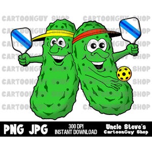 Pickleball Clip Art - Pickleball Pals - Players - PNG - JPG - Cartoon - Image - Icon - Digital Download.