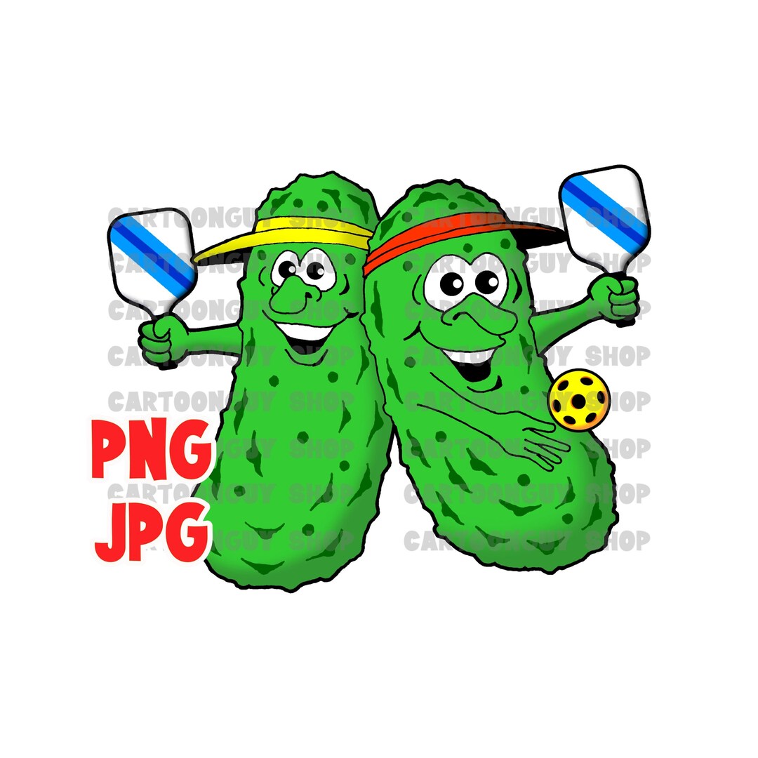 Pickleball Clip Art Pickleball Pals PNG JPG Cartoon Image Icon Digital ...