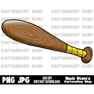 Baseball Clip Art - Baseballschläger - PNG - JPG - Sublimation - Cartoon - Bild - Symbol - Digital Download
