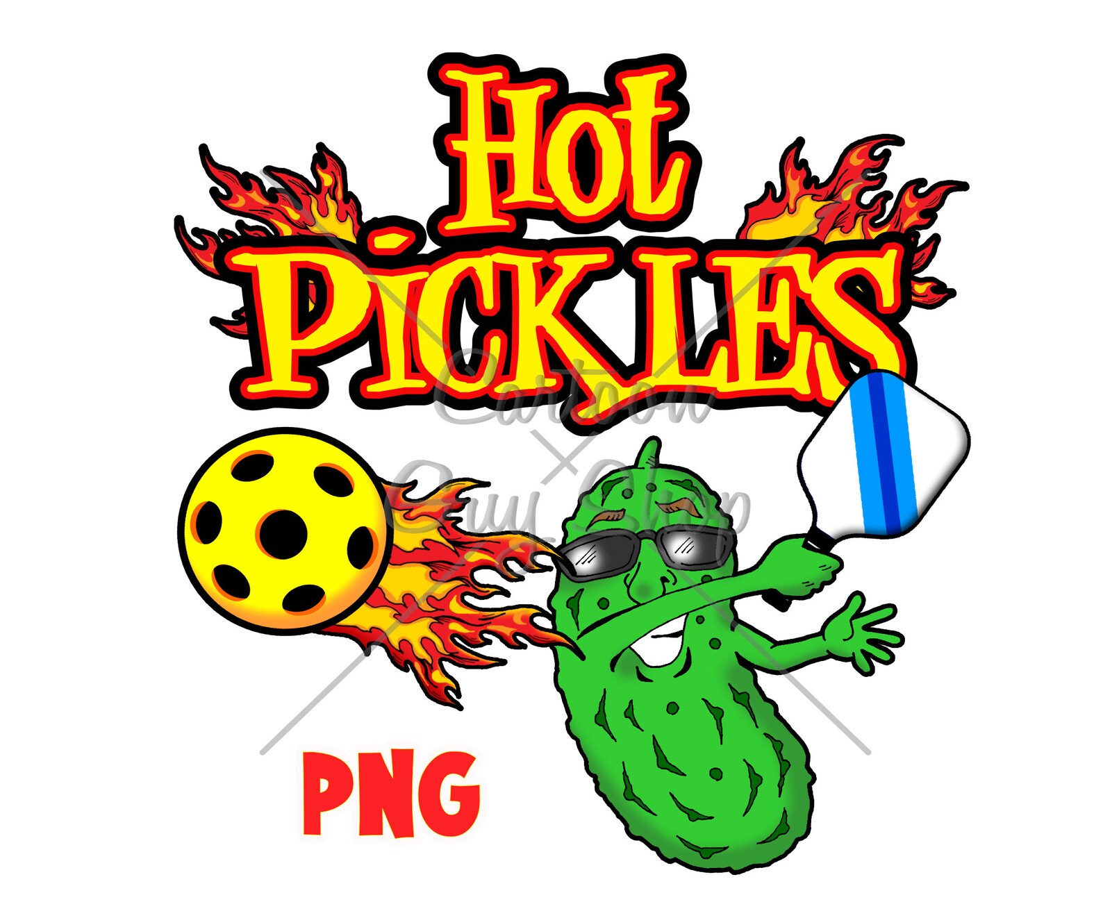 Pickleball Clipart Hot Pickles Team Image Tshirt Graphic Etsy