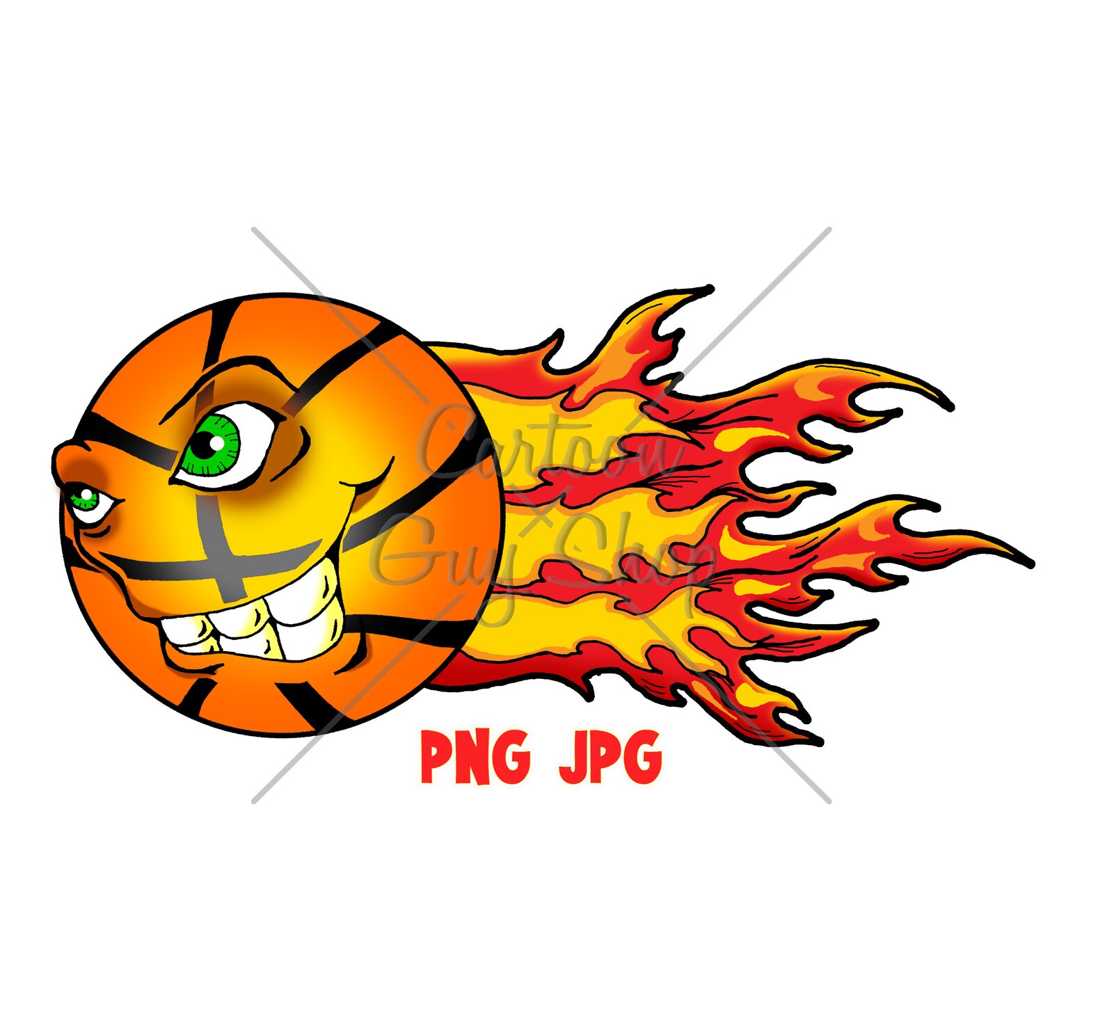 Monster Basketball PNG JPG Basketball Clipart Cartoon Etsy