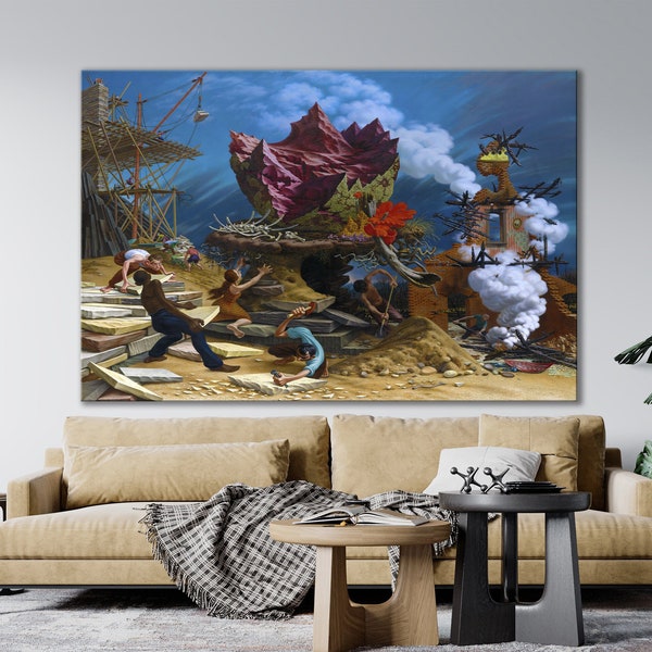 CANVAS ART PRINT The Rock Painting Peter Blume Canvas Print American Art Print Classic Art Reproduction Modern Living Room Wall Art Canvas