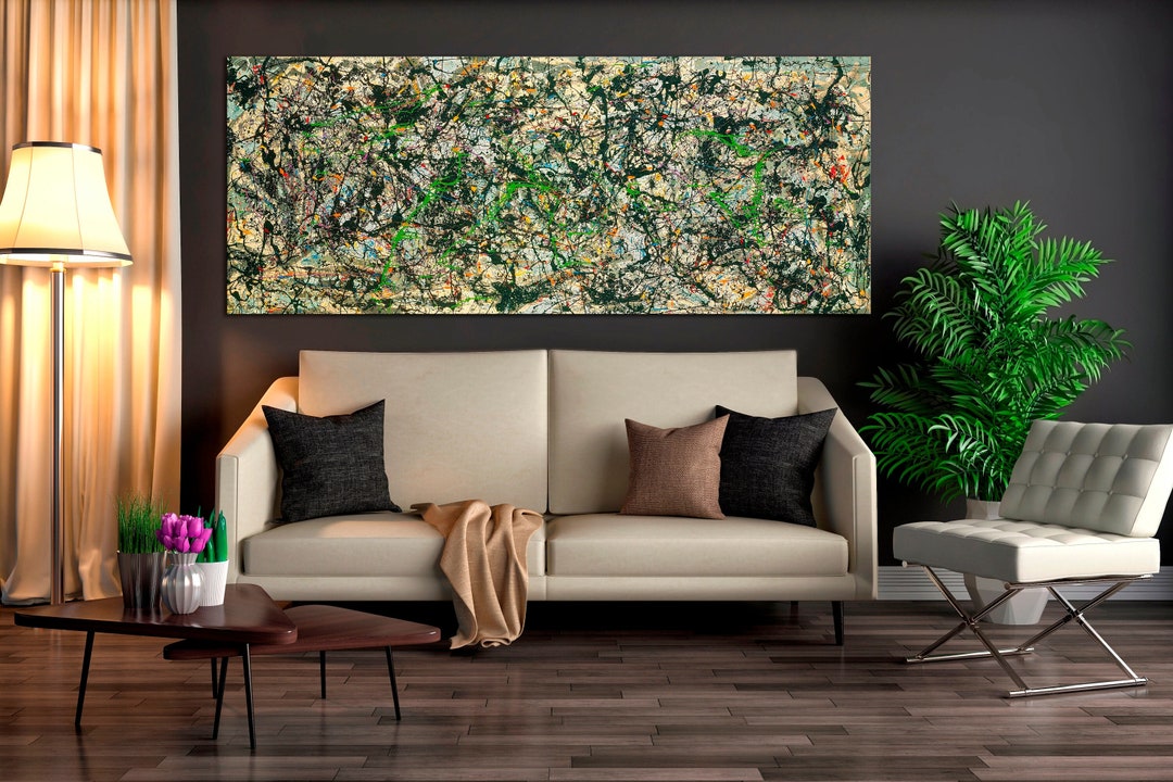 CANVAS ART PRINT Lucifer Painting Jackson Pollock Art Print Etsy