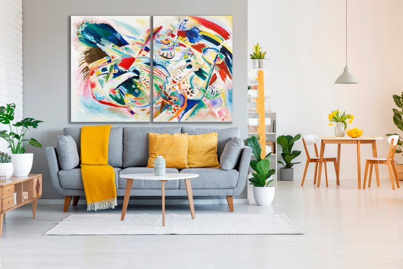 CANVAS ART PRINT Color Abstract Art Wassily Kandinsky Canvas Etsy
