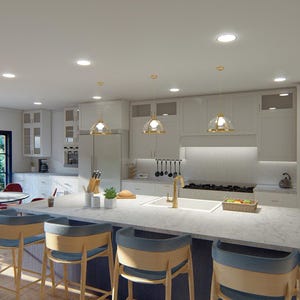 Kitchen Interior Designs, 3D Rendering, Kitchen Design, Kitchen Remodel & Renovation, Custom eDesign Service, Architectural Visualization
