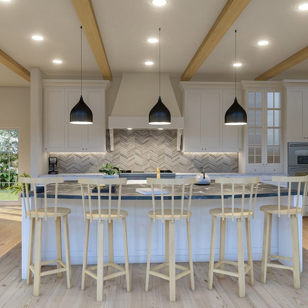 Kitchen interior design service with architecture 3d renderings for kitchen remodelers | Modern kitchen ideas for kitchen layout