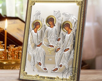 Holy Trinity Icon | 999 Silver | 5.12x7.1in