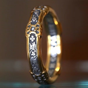 Christian Orthodox Prayer Ring Save And Protect Solid 925 Sterling Silver Religious Band