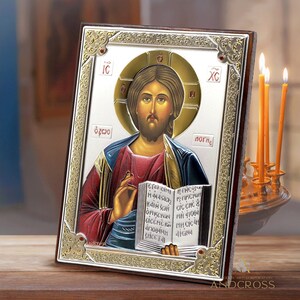 Jesus Christ Pantocrator / Handmade Orthodox Christian Icon Wood and ...