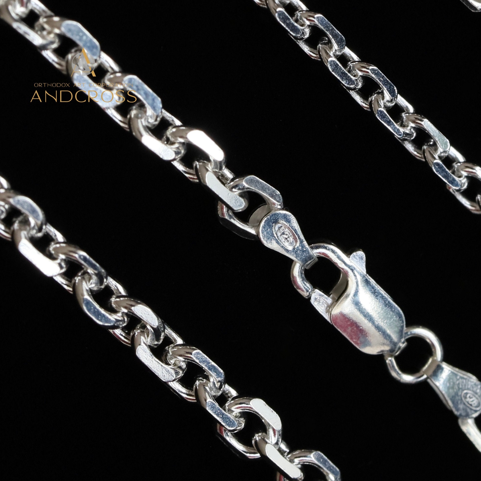 Amazon.com: DoubleAccent 925 Sterling Silver Chain Necklace