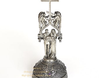 Russian Orthodox Bell - God's Blessing. White Bronze. Engraving Casting Handmade in Russia