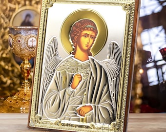 Guardian Angel Icon | 999 Silver | 5.12x7.1in + Box