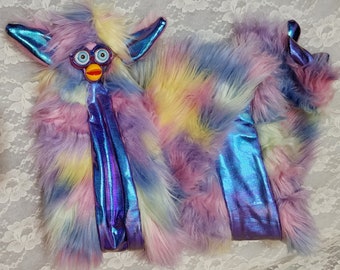 Long Furby Skin Unstuffed: Holographic Pastel
