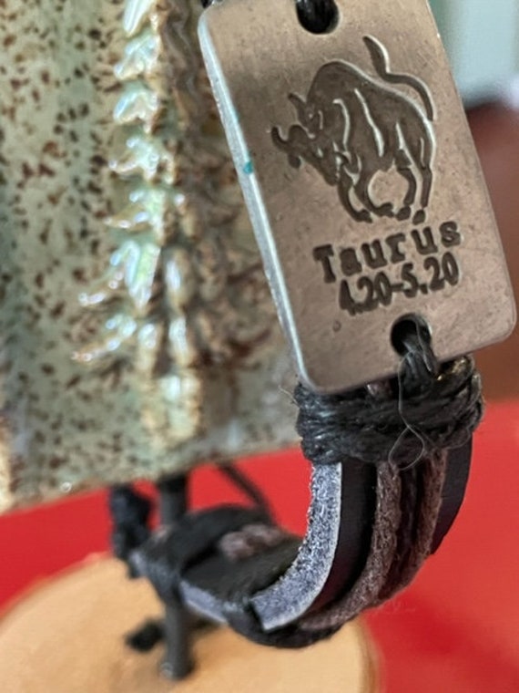Leather Taurus bracelet - image 8
