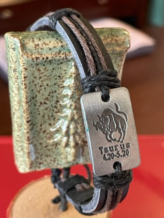 Leather Taurus bracelet - image 7