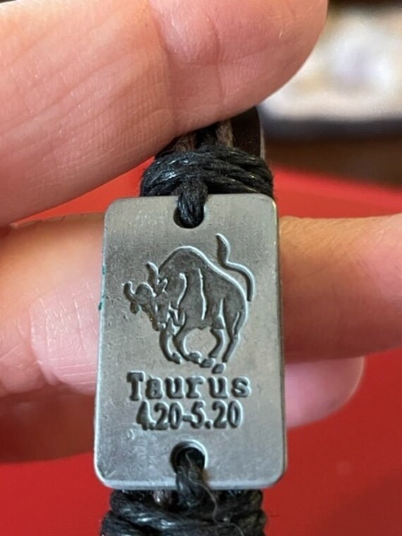 Leather Taurus bracelet - image 1
