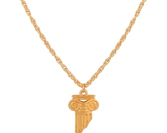 handgemaakte Ionische zuilhanger, damessieraden, Grieks-chic geïnspireerd, Grieks, Griekse sieraden, hanger