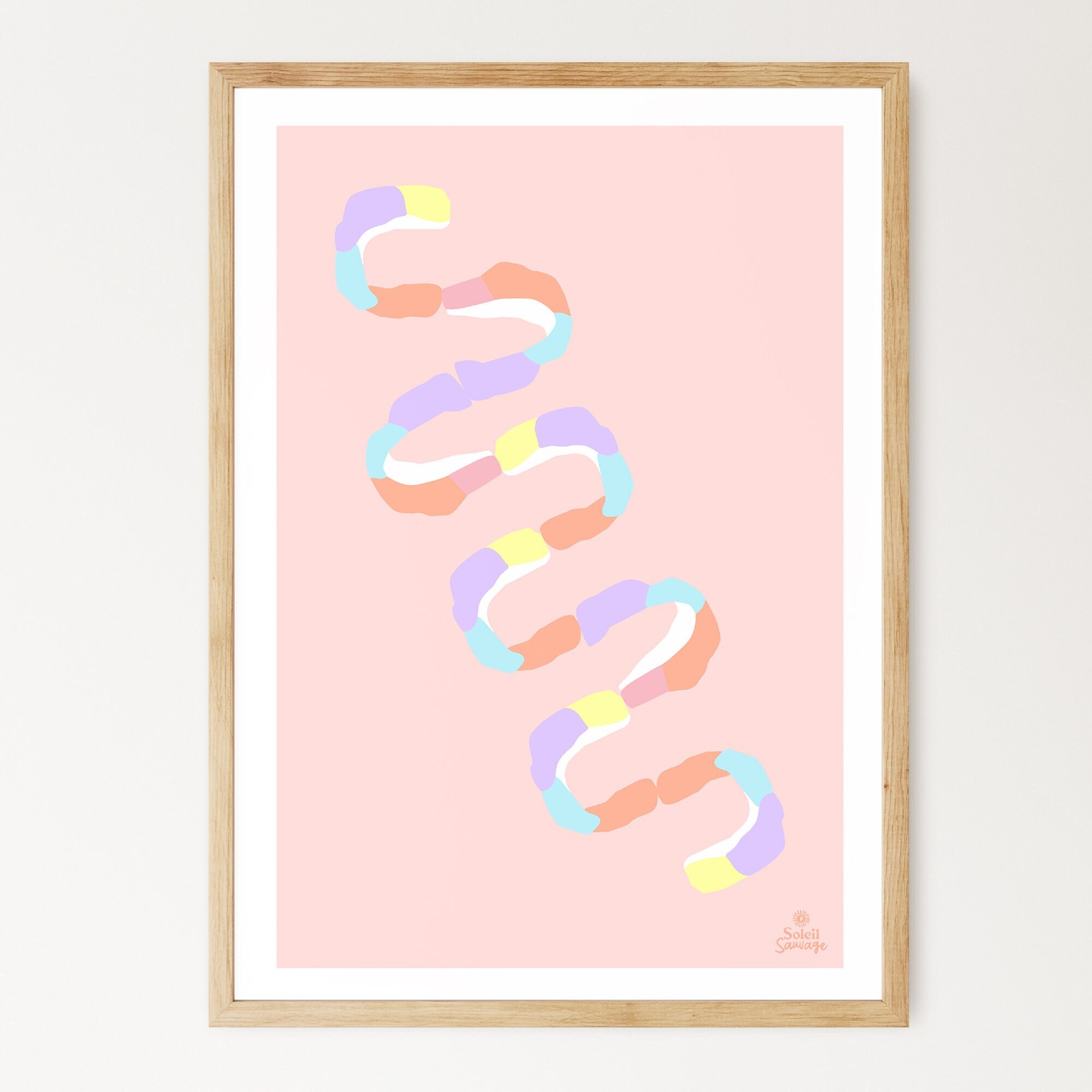 Illustration A4 - A3 Affiche Serpentin