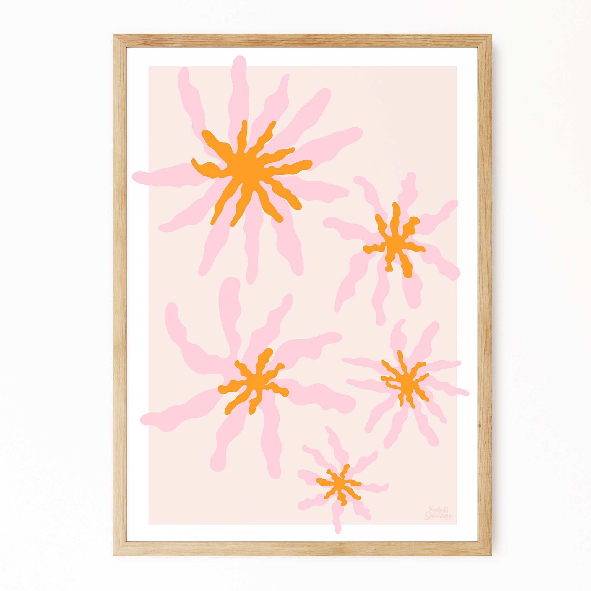 Illustration A4 - A3 Affiche Fleur de Sable