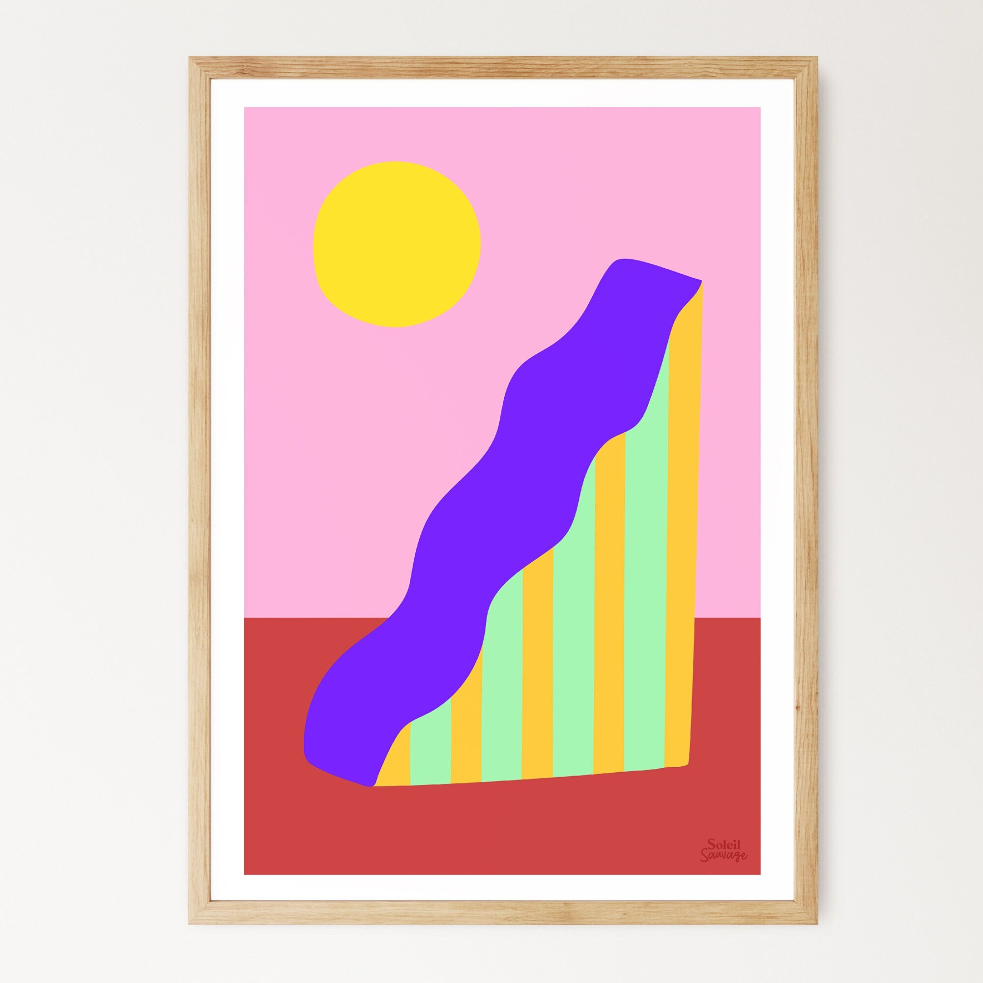 Illustration A4 - A3 Affiche Toboggan