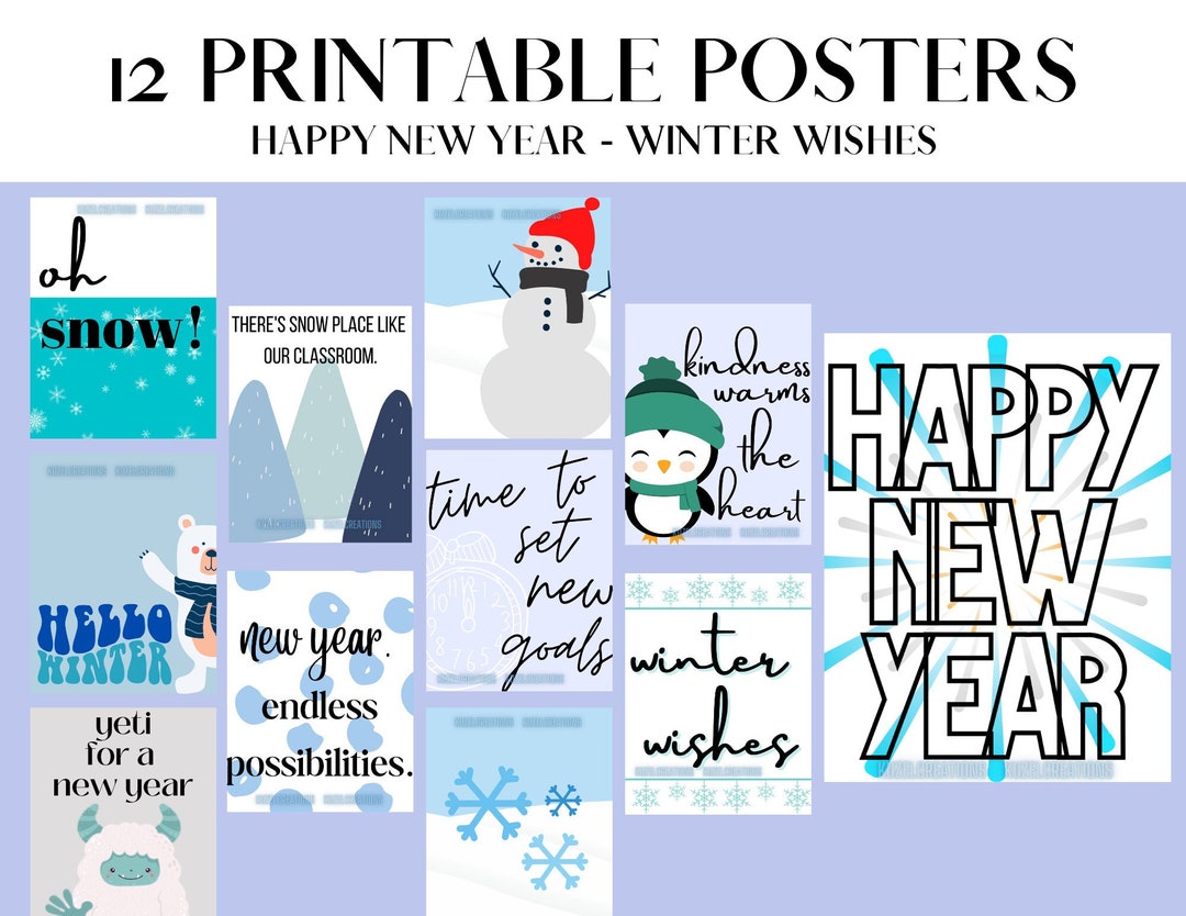 January Wall Art Printables - Etsy