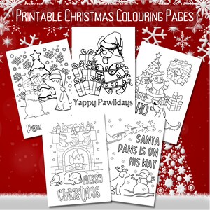 Printable Christmas Colouring Pages Dog Lover Christmas Craft