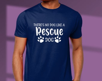Rescue Dog T-Shirt: Pawprints, Dog Lover Gift