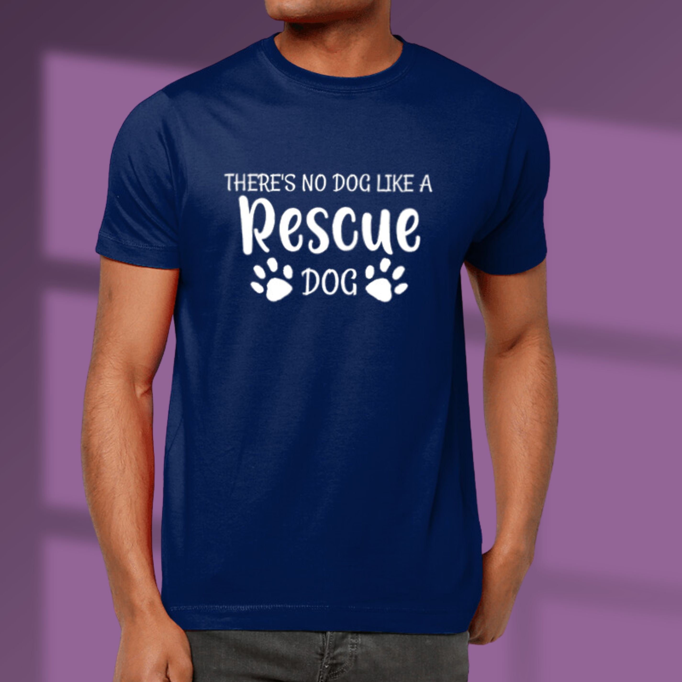 Rescue Dog T-Shirt: Pawprints, Dog Lover Gift, image size:2850x2850