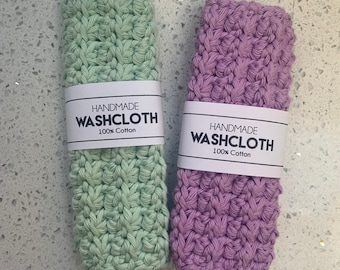 Handmade crocheted washcloths