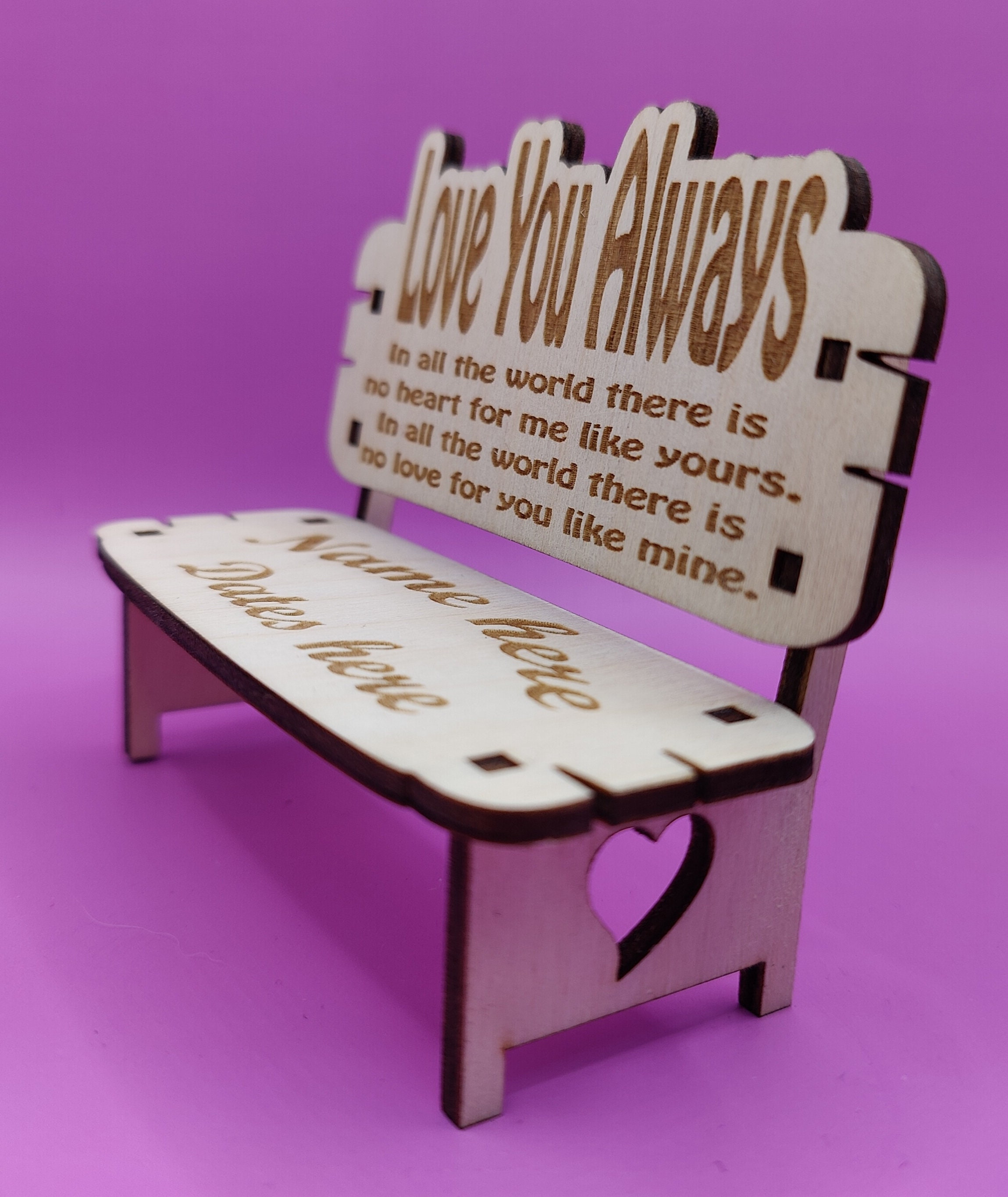 In Loving Memory Bench Memorial Remembrance Gift Love You Always, Grave