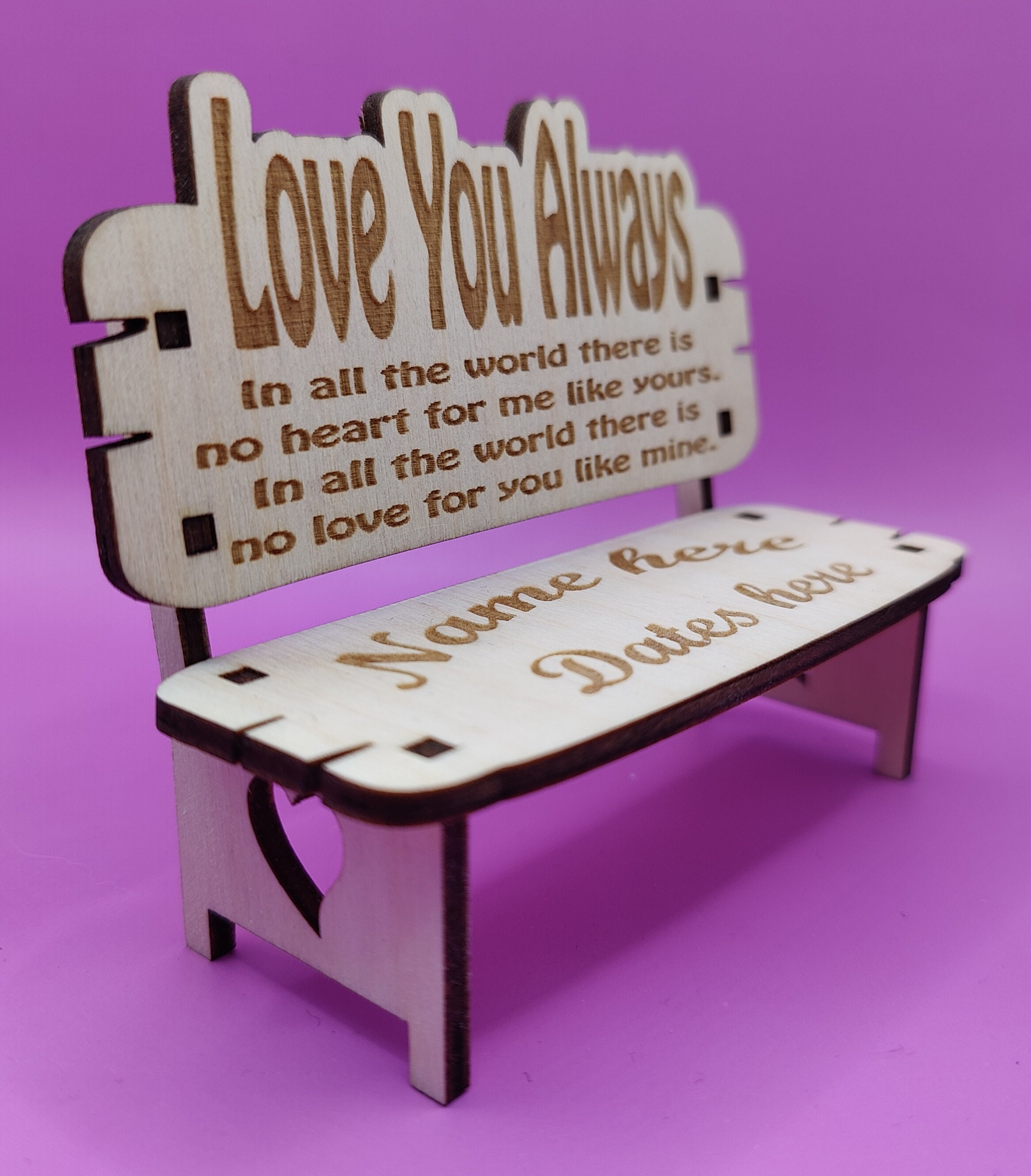 In Loving Memory Bench Memorial Remembrance Gift Love You Always, Grave