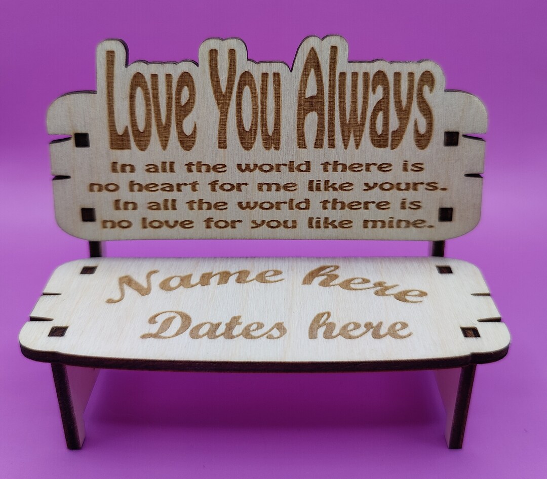 In Loving Memory Bench Memorial Remembrance Gift Love You Always, Grave
