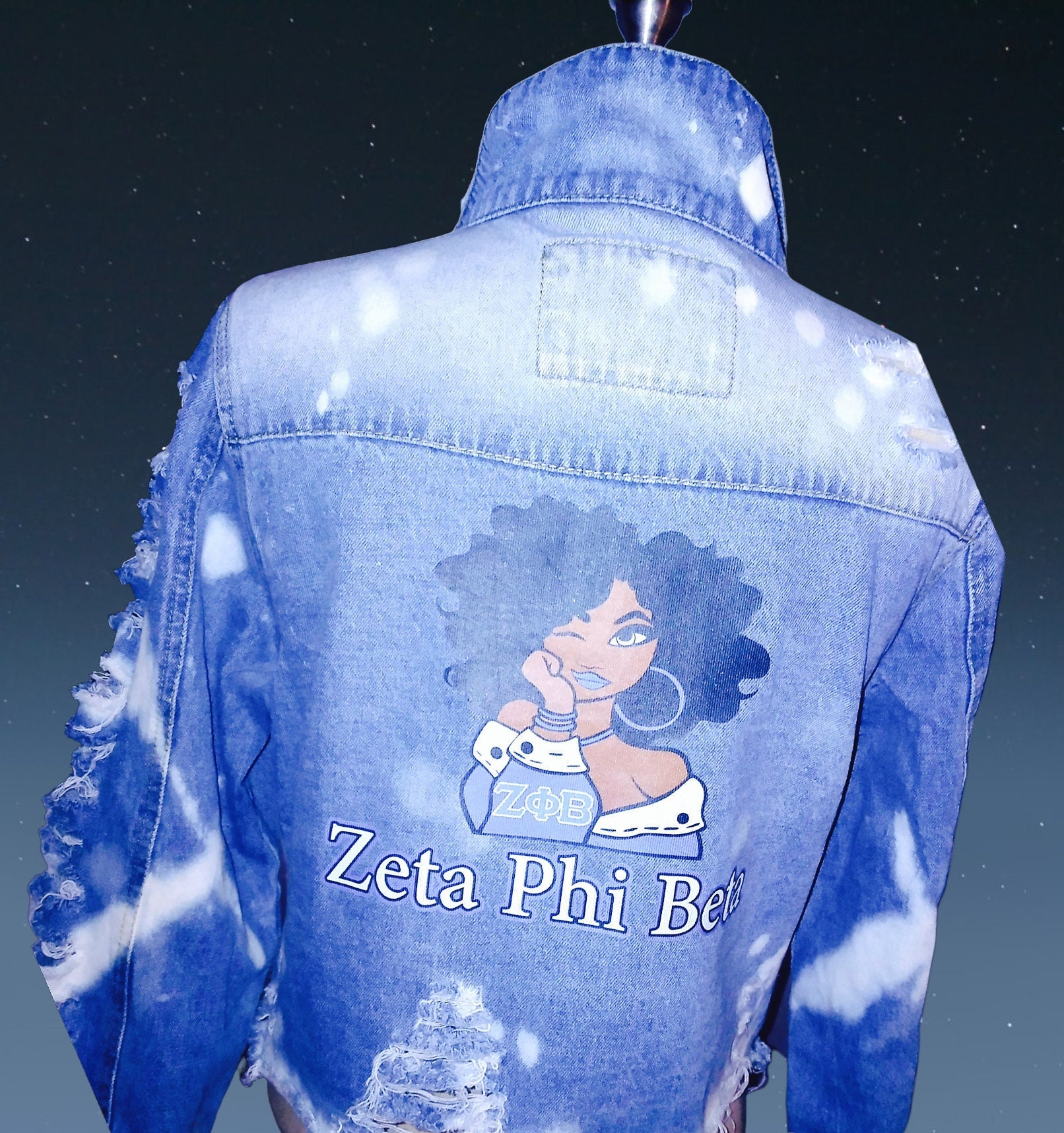 Zeta Phi Beta Sorority Line Jacket- Royal Blue - Brothers and