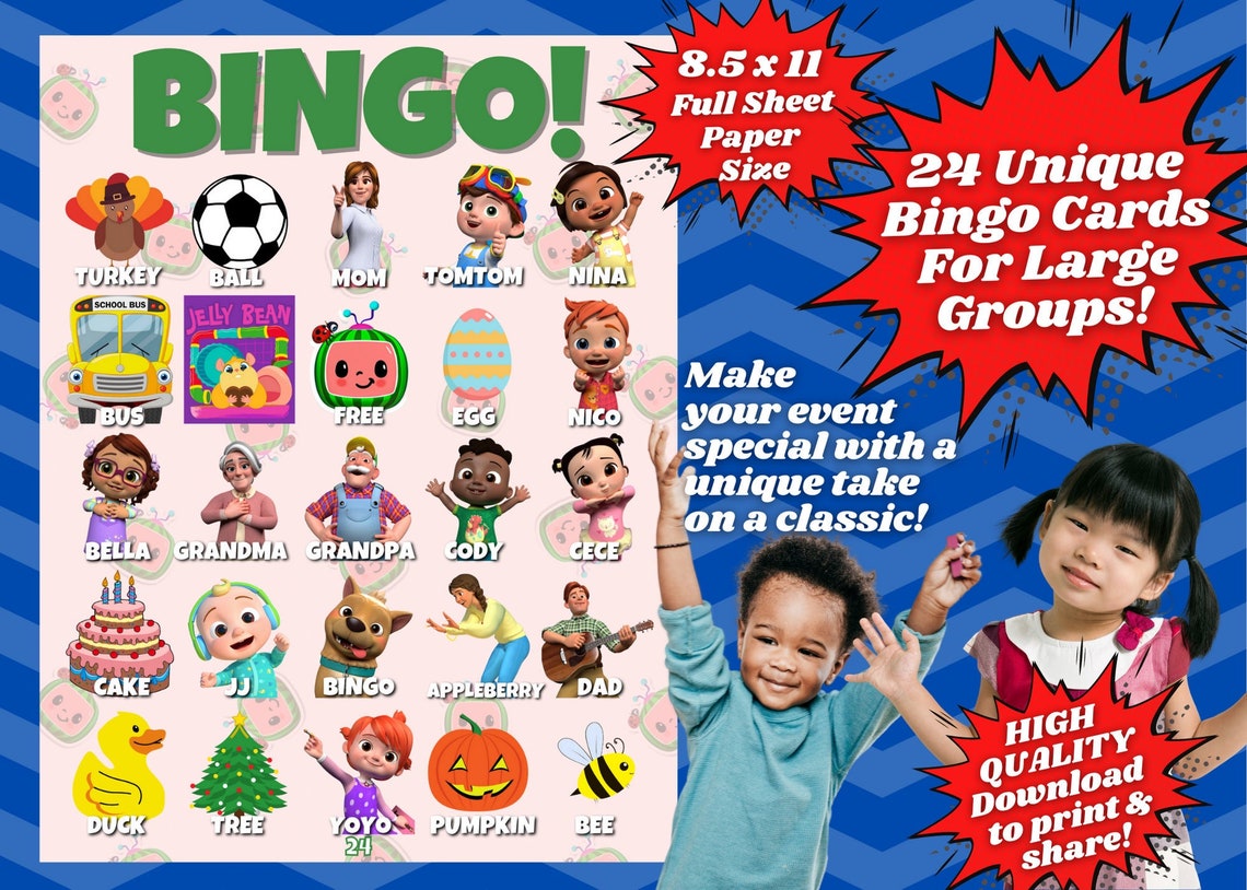 Bingo Party Game Deluxe Etsy
