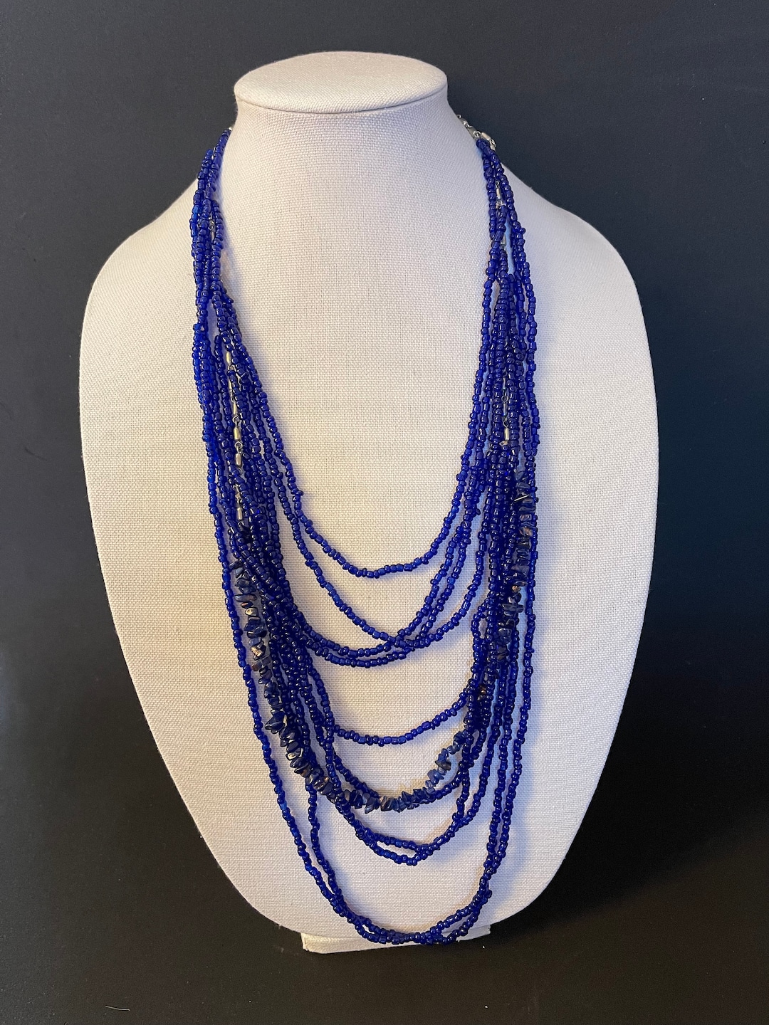 Elegant Royal Blue Necklace Etsy Australia