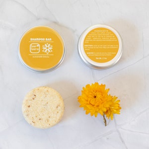 solid SHAMPOO Bar 2.3OZ 18 scents to choose from, travel tin, handmade, zero waste, ecofriendly, gift, samples Vitamin&#39;s B5, A, C