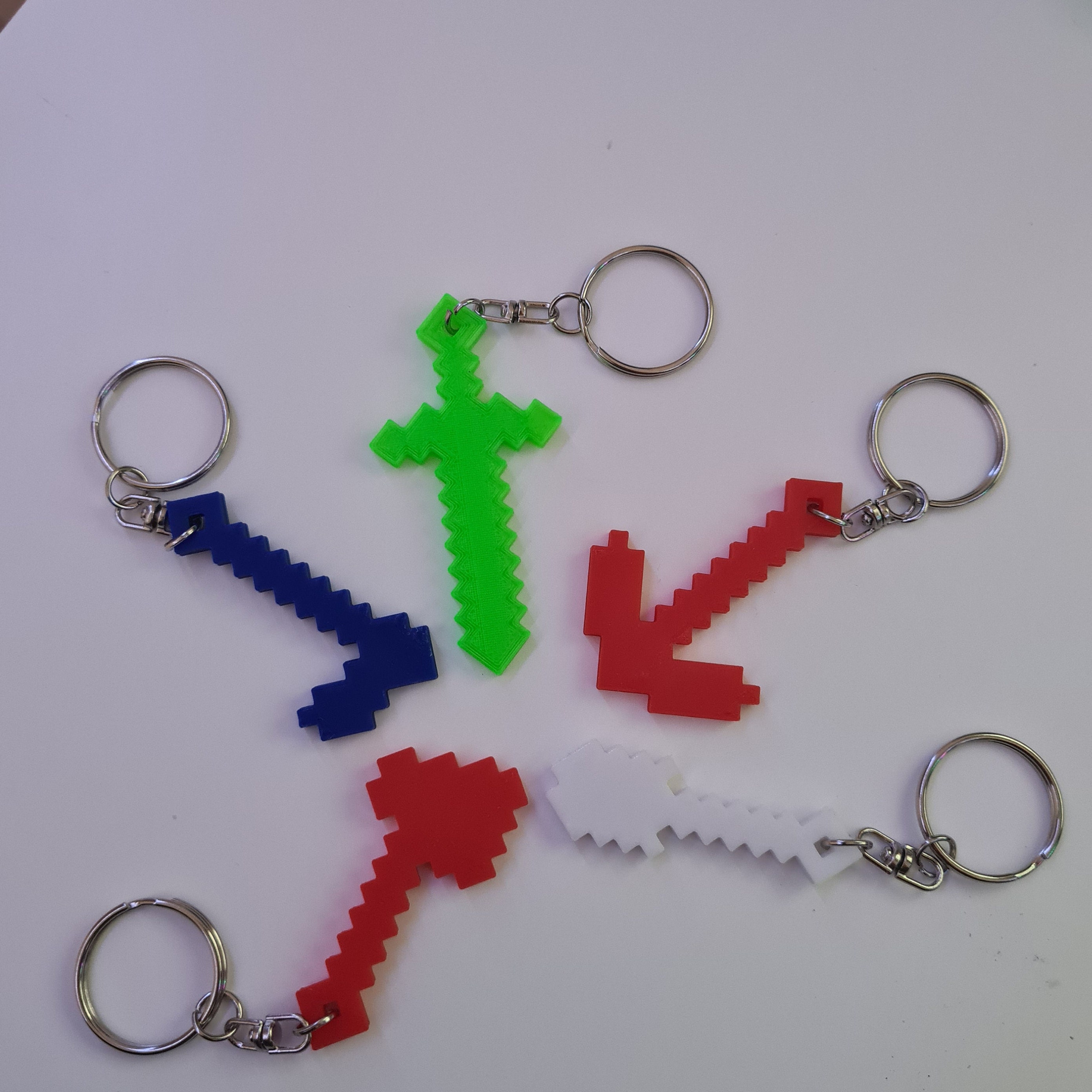 Minecraft Keychain 5 Units pack Etsy