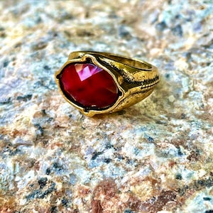 Ring of Gandalf Inspired Ring of Fire Ring of Narya Fantasy