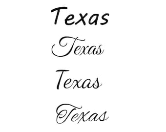 Texas Name Bundle SVG, Texas SVG, Texas Text SVG, Texas sagen Svg, Texas Name Svg, Texas Zeichen Svg, Texas State Svg, Texas Clipart, Cricut