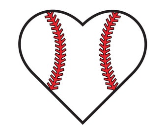 Baseball Heart, Baseball Heart SVG, Heart Baseball SVG, Baseball Heart PNG, Baseball Heart Dxf, Baseball Love Svg, Baseball Lover Svg,