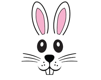 Bunny Face SVG, Rabbit Face SVG, Easter bunny SVG, Bunny Ears Svg, Rabbit Ears Svg, Bunny Ears Png, Easter Svg, easter bunny face svg,