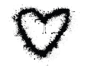 Bemalter Herz SVG, Spray Painted Heart SVG, Abstraktes Herz SVG, Herz, Basic Herz, Herz SVG, Valentinstag Herz Svg, svg/png/dxf