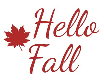 Hello Fall SVG, Hello Fall PNG, Hello Fall DXF, Hello Fall Svg Cricut File, Fall Door Sign Svg, Halloween Svg, Hello Fall Leaf Svg, Fall Svg