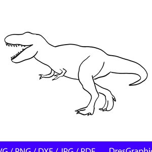 T-Rex SVG, T-Rex Outline SVG, Dinosaur SVG, Tyrannosaurus Rex Svg, Tyrannosaurus Rex Outline Svg,