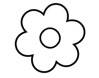 Daisy SVG, Flower SVG, Daisy PNG, Daisy Dxf, Daisy Silhouette Svg, Cute Nature Vector, Hippy Daisy Flower Svg, includes svg/png/dxf files